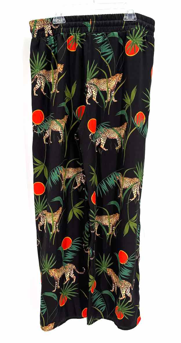 Size M MILLY Black Print Pants