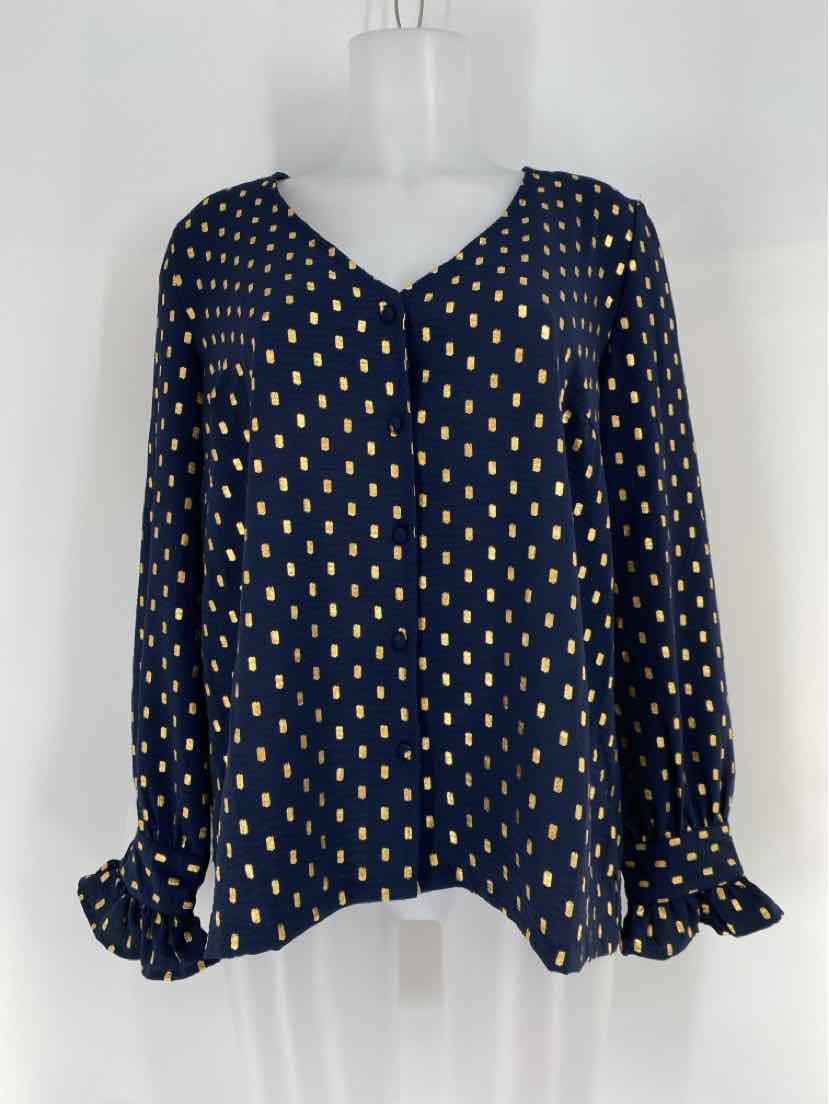 Size XL Navy Print Shirt