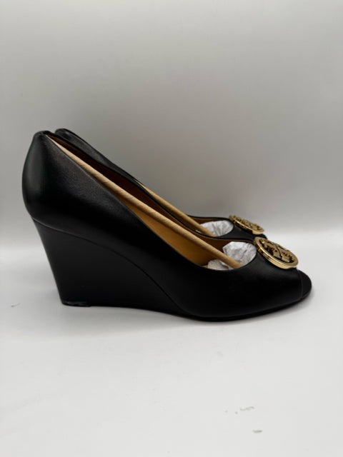 Shoe Size 8 Tory Burch Black Leather Pumps