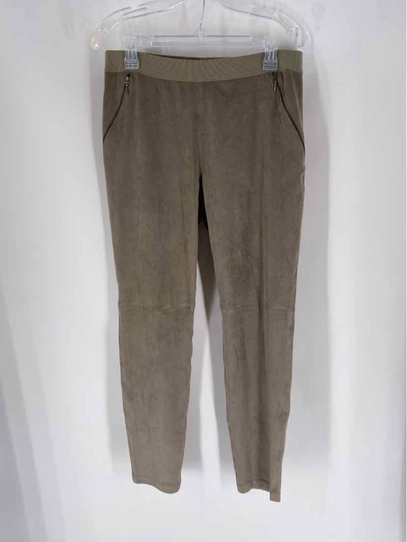 Size L TAHARI Tan Suede Down Pants
