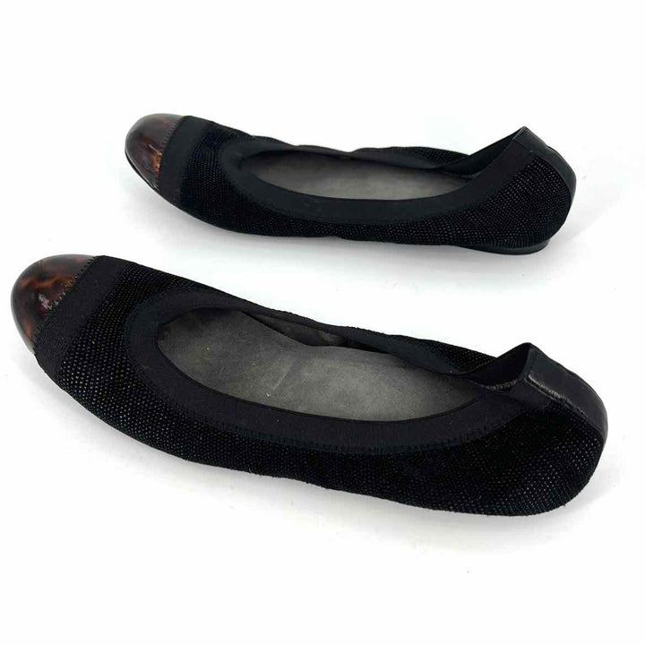 Shoe Size 10 Stuart Weitzman Black Flats
