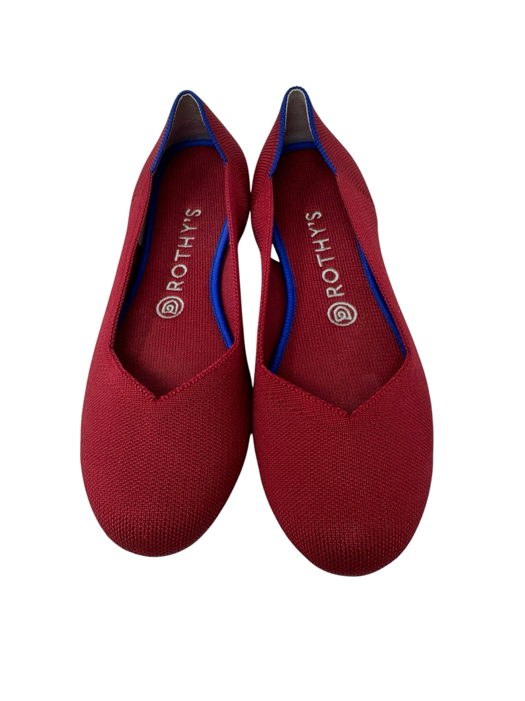 Shoe Size 8.5 ROTHY'S Red Knit Flats