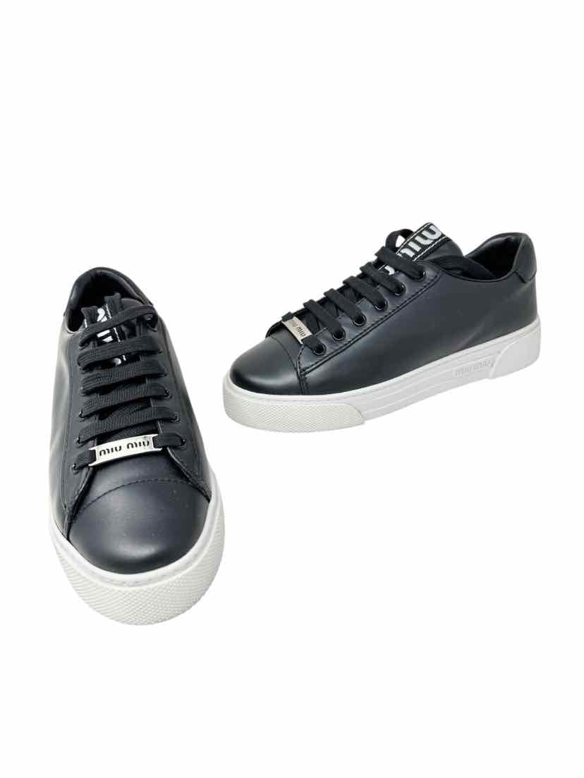 Shoe Size 37.5 MIU MIU Black Sneakers