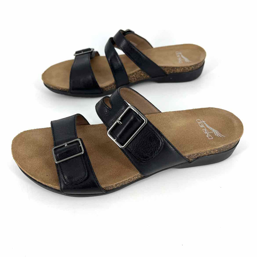 Shoe Size 38 DANSKO Black Leather Sandals