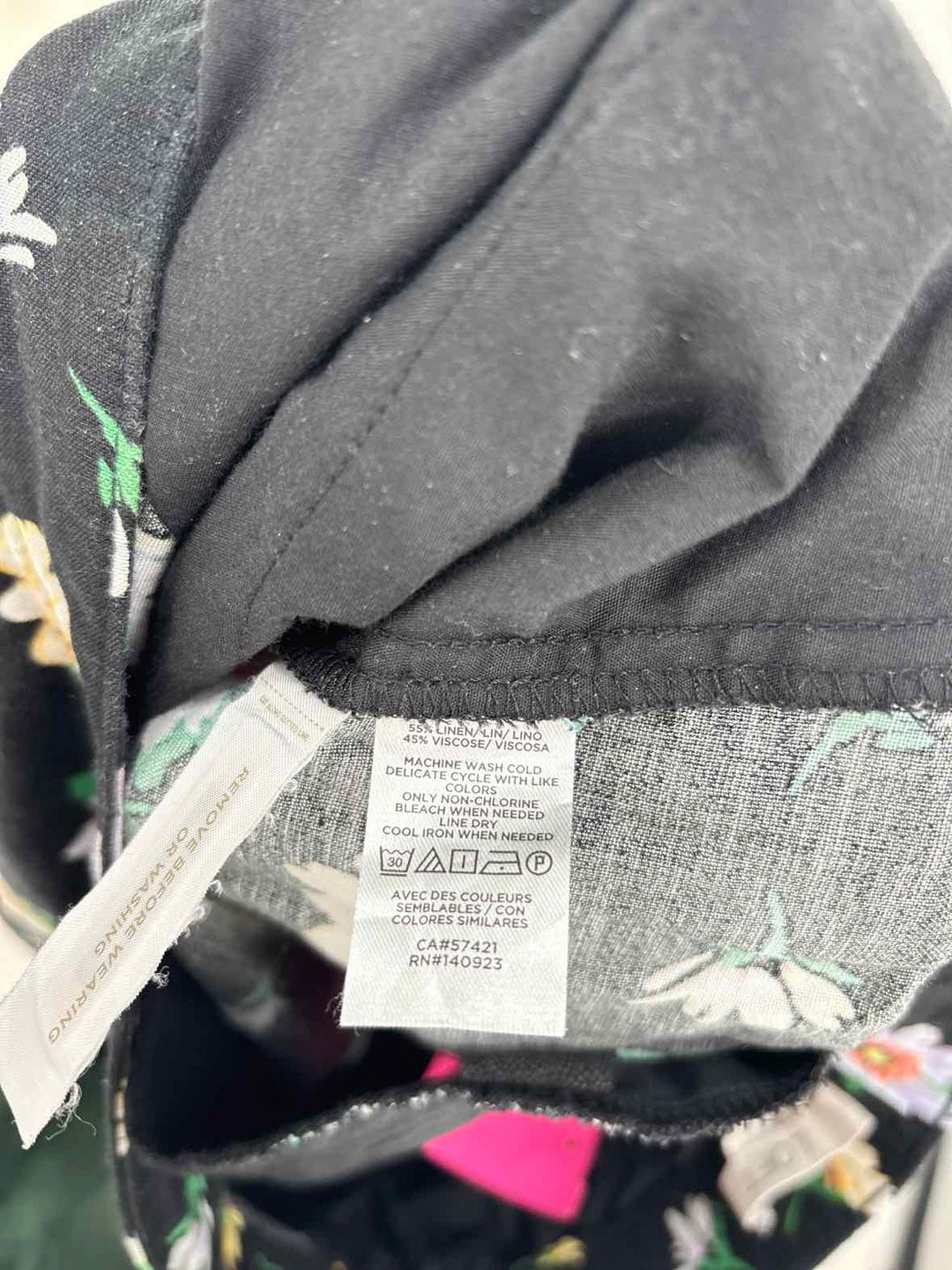 Size S LOFT Black Print Pants