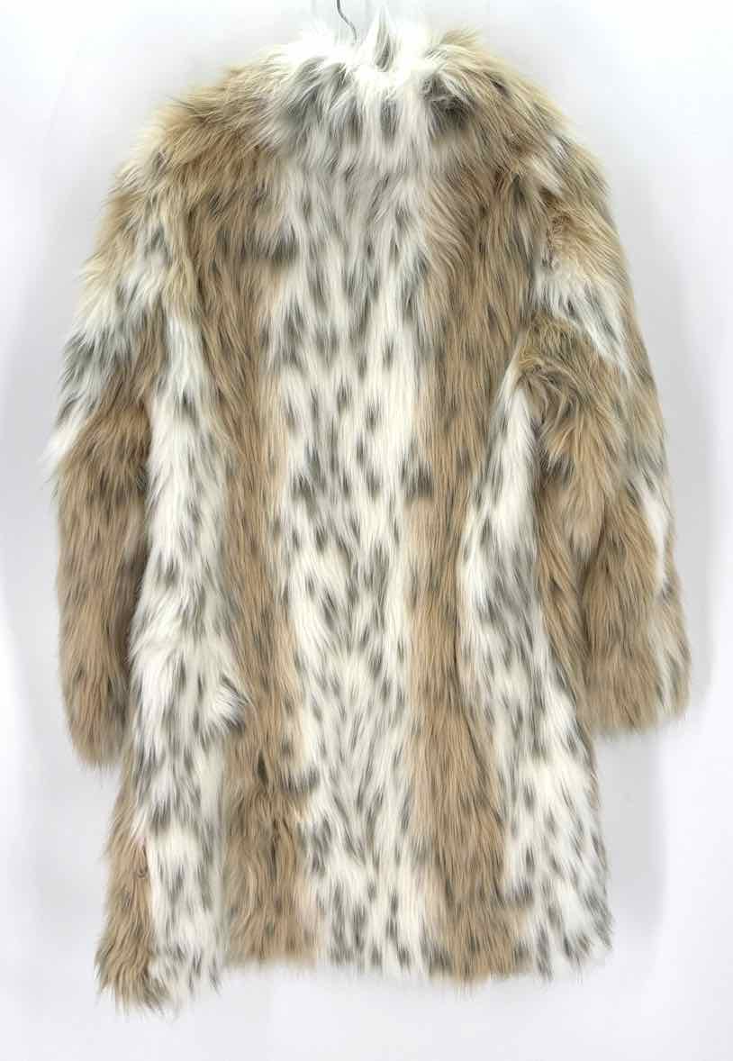 Size S Multi-Color Faux Fur Coat