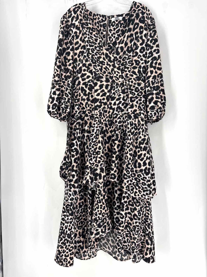 Size 12 Calvin Klein Black Print Dress