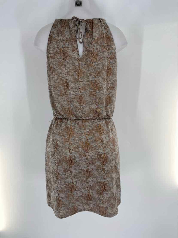 Size S White House Black Market Brown Print Dress
