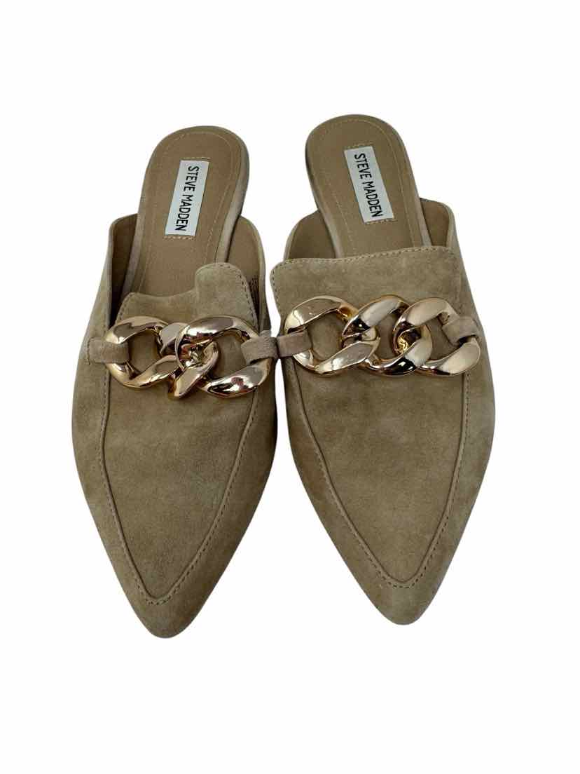 Shoe Size 8.5 Steve Madden Tan Mules