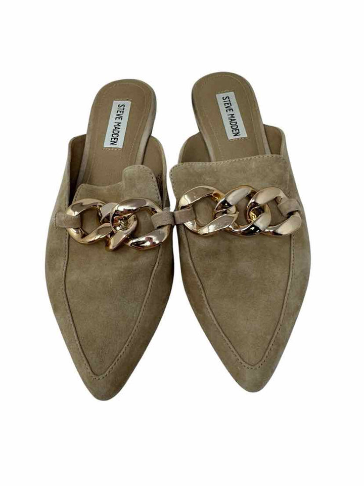 Shoe Size 8.5 Steve Madden Tan Mules
