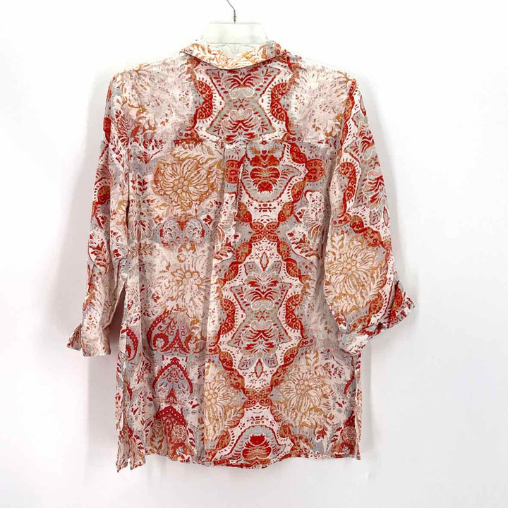 Size Petite Chico's Orange Linen Shirt