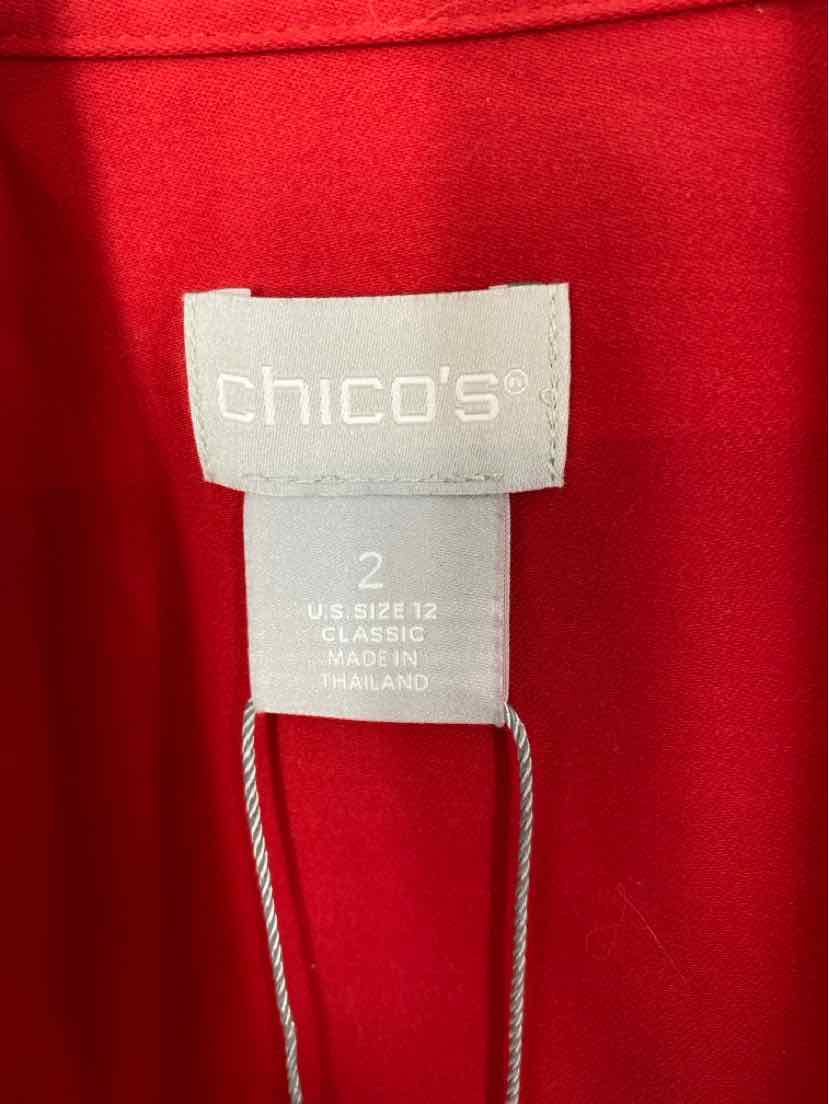Size 12 Chico's Red Shirt