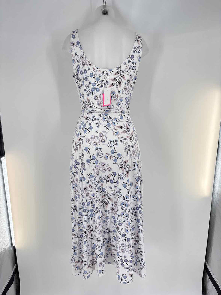 Size M LOFT White Print Dress
