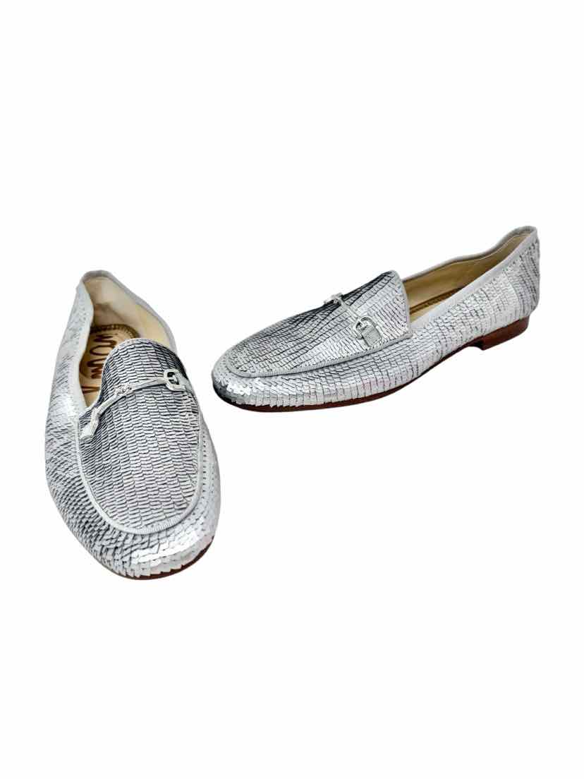 Shoe Size 6.5 Sam Edeleman Silver Loafers