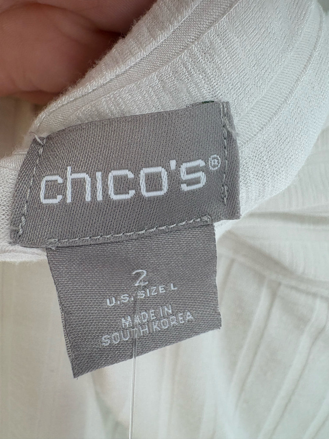 Size L Chico's White Shirt