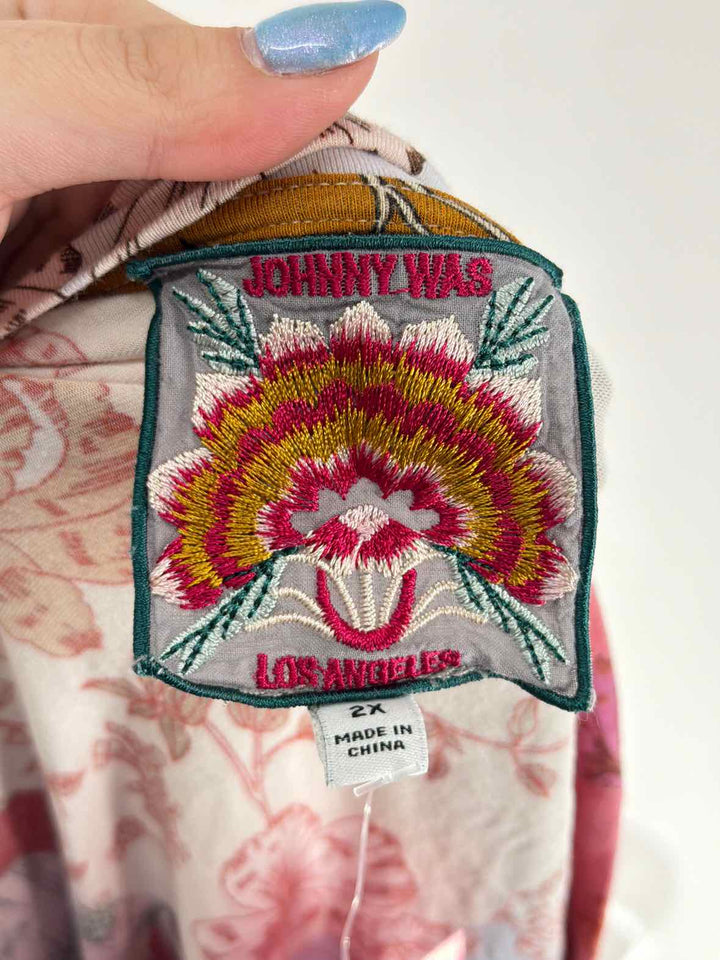 Size 2X Johnny Was Multi-Color Cotton Shirt