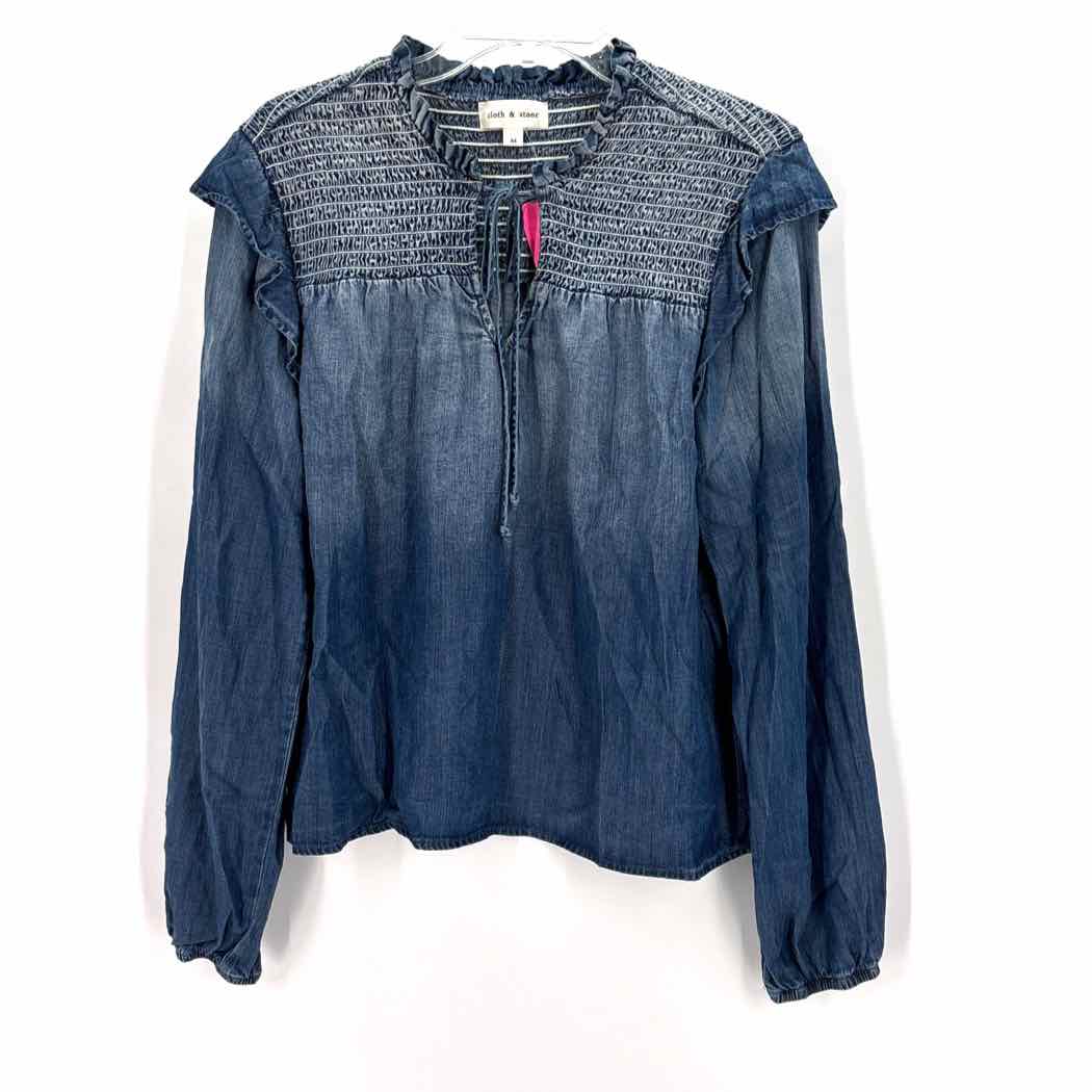Size M CLOTH & STONE Blue Shirt
