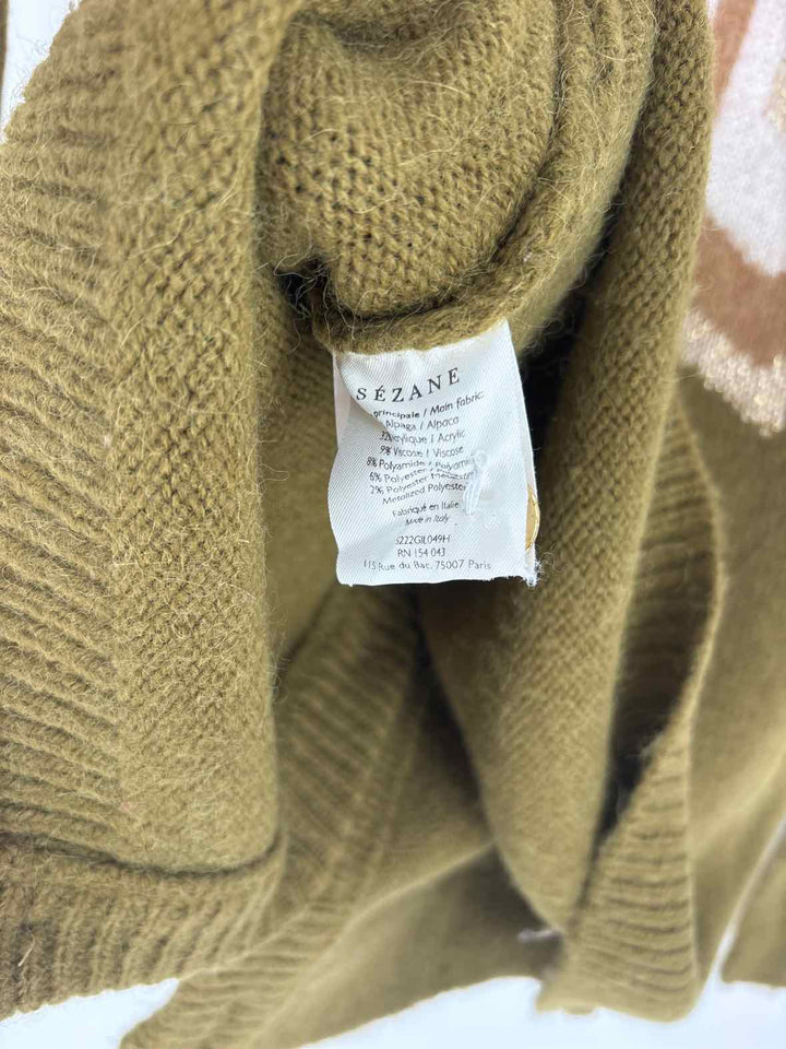 Size XXS SEZANE Olive Cardigan