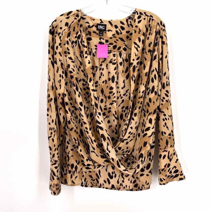 Size M INC Brown Print Shirt