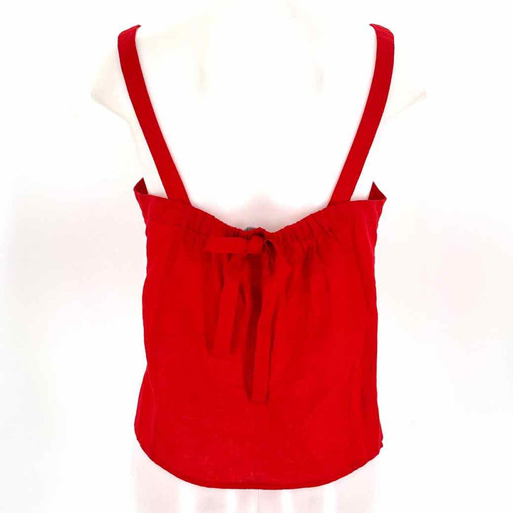 Size M J Crew Red Linen Shirt