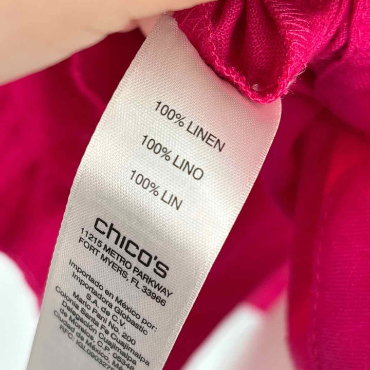 Size M Chico's Pink Linen Jacket