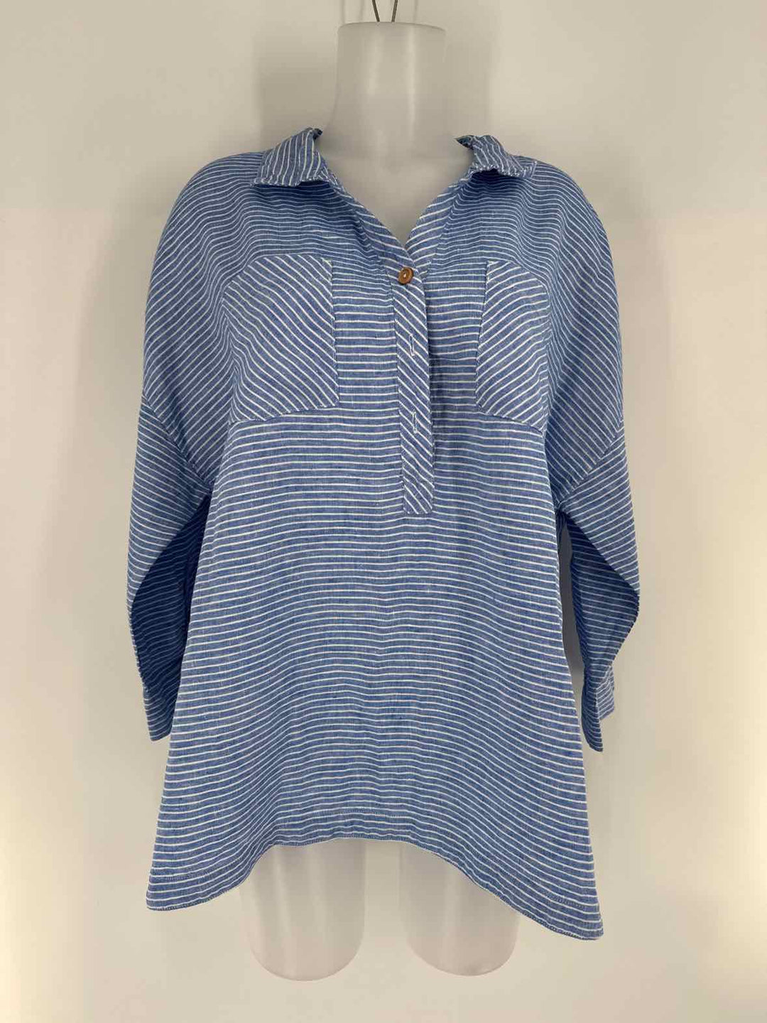 Size XL JOHN MARK Blue Shirt