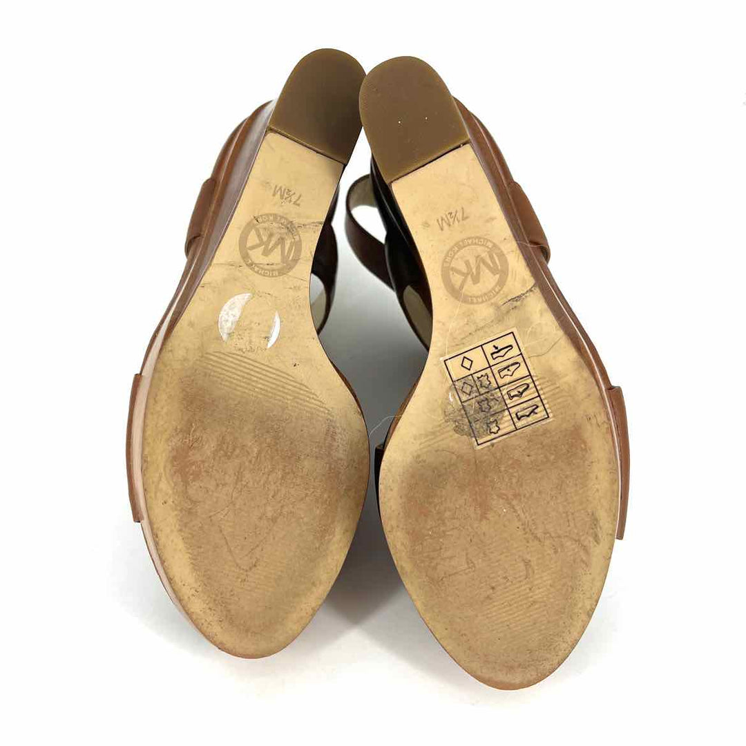 Shoe Size 7.5 Michael Kors Camel Leather Wedge