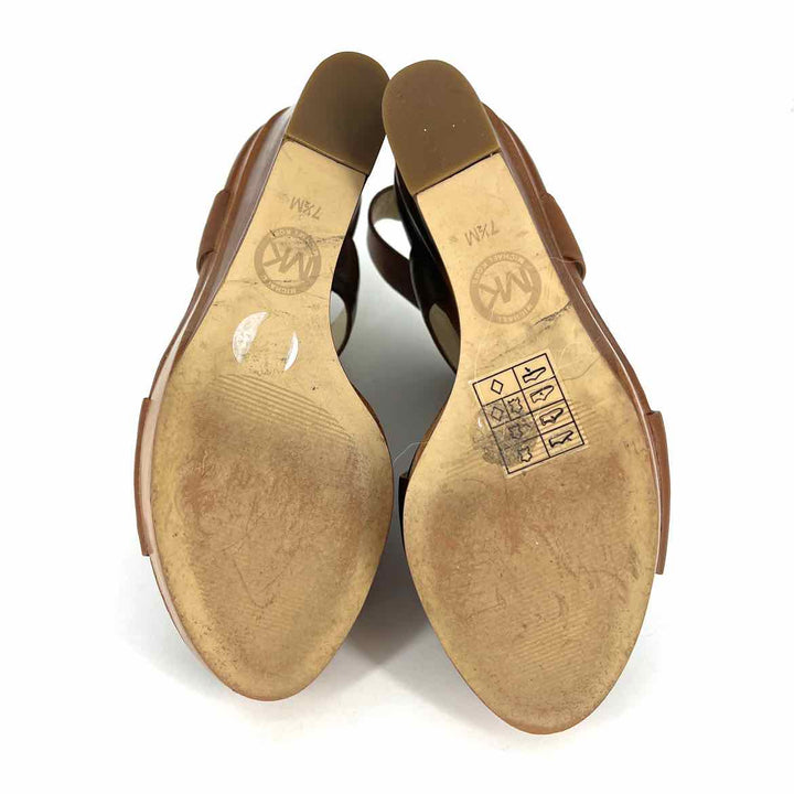 Shoe Size 7.5 Michael Kors Camel Leather Wedge