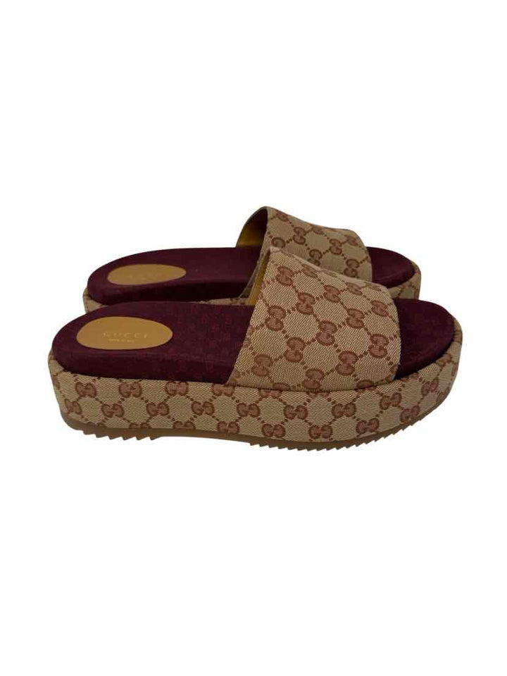 Shoe Size 41 Gucci Burgundy Luxury - Sneakers