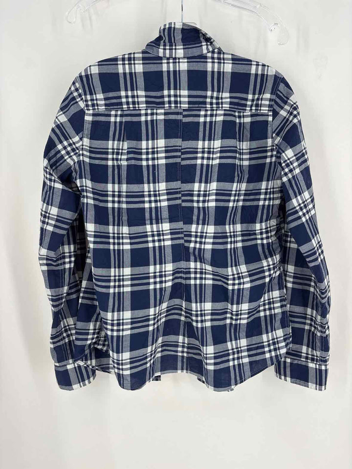 Size M FRANK & EILEEN Navy Print Shirt
