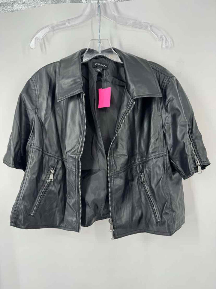 Size L EVEREVE Black Leather Jacket