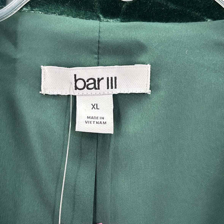 Size XL BAR 111 Green Velvet Jacket