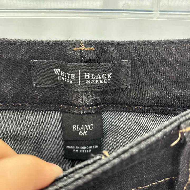 Size 6 White House Black Market Black Denim Jeans