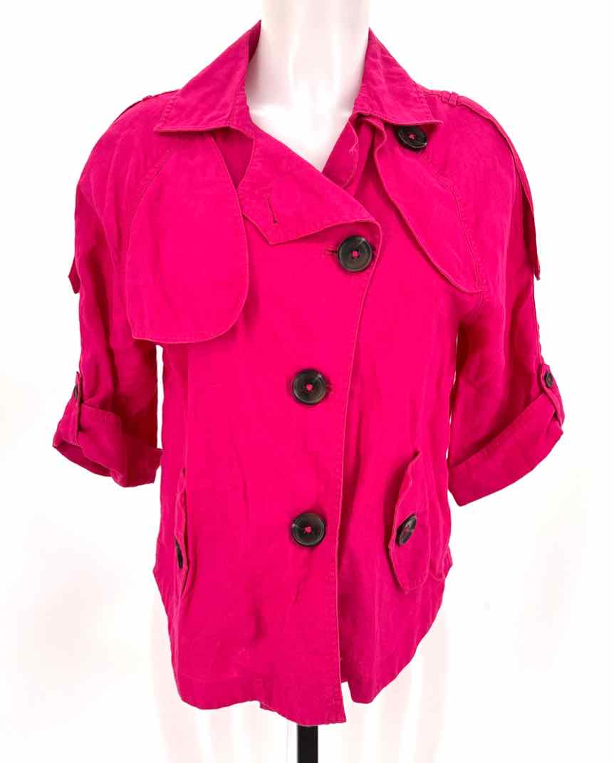 Size M Chico's Pink Linen Jacket