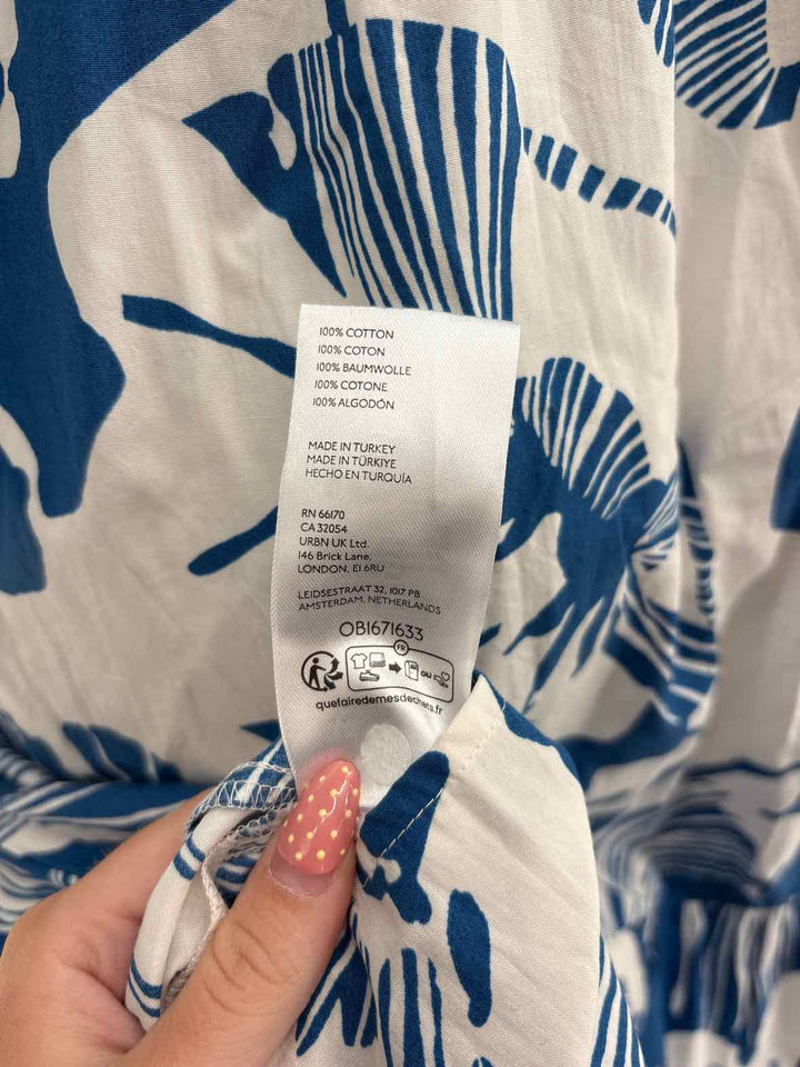 Size S MAEVE Blue Print Dress