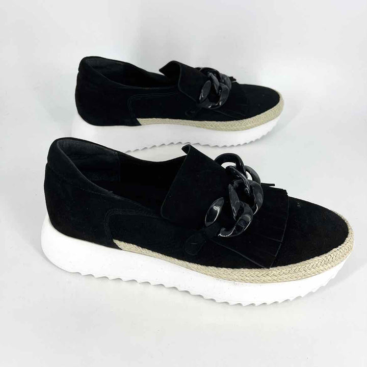 Shoe Size 7.5 VAN ELI Black Suede Flats