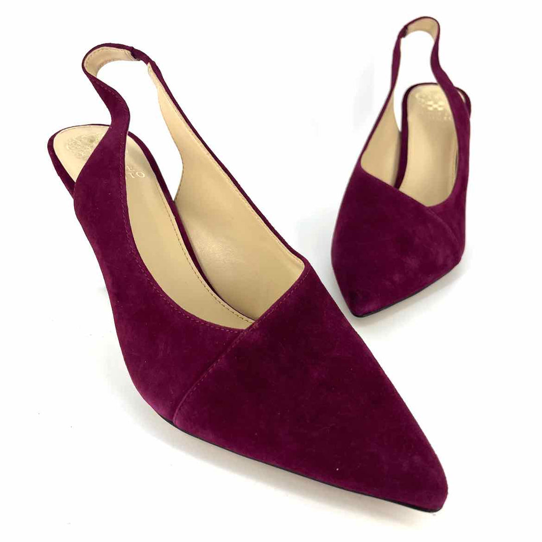 Shoe Size 12 Vince Camuto Burgundy Suede Heels