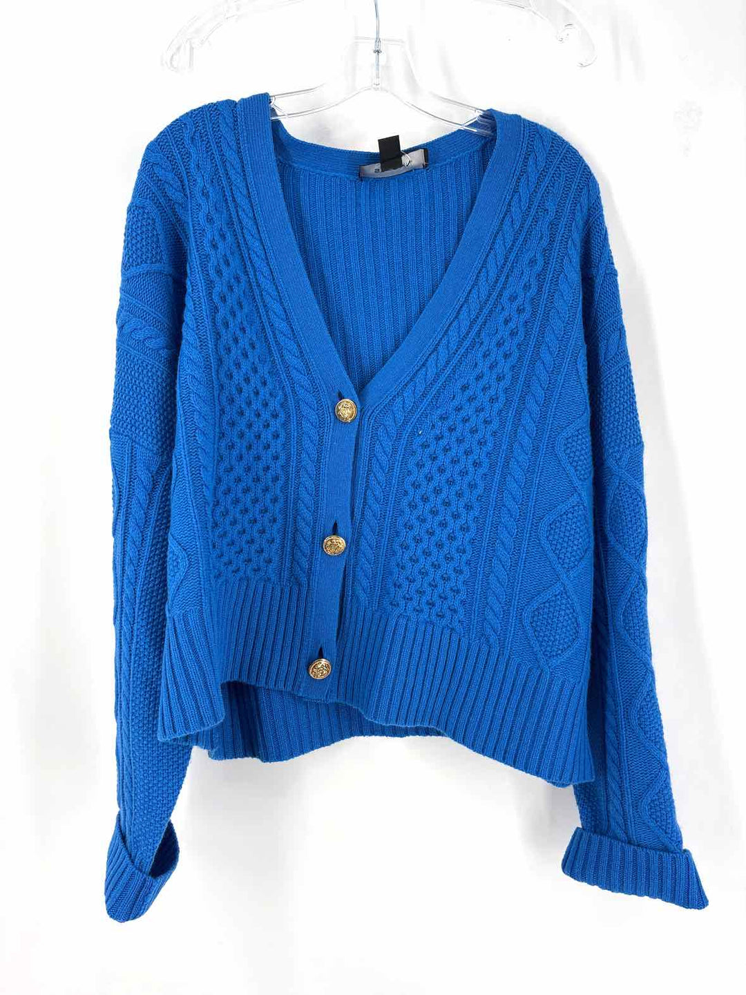 Size XL ST JOHN Teal Knit Cardigan