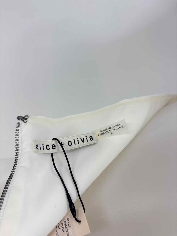 Size 6 Alice + Olivia Cream Dress