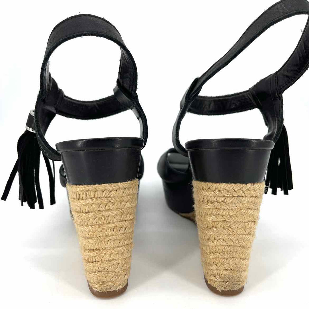 Shoe Size 9 RALPH LAUREN Black Leather Sandals