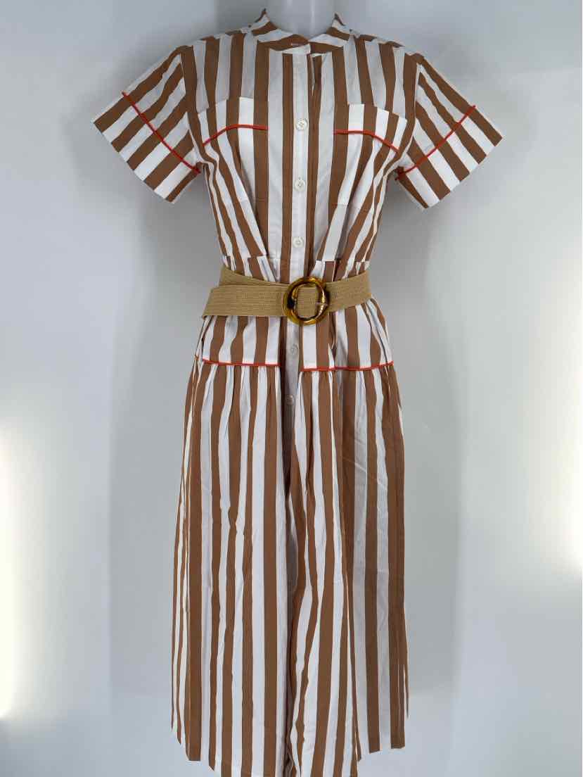 Size XXS CROSBY Brown Print Dress