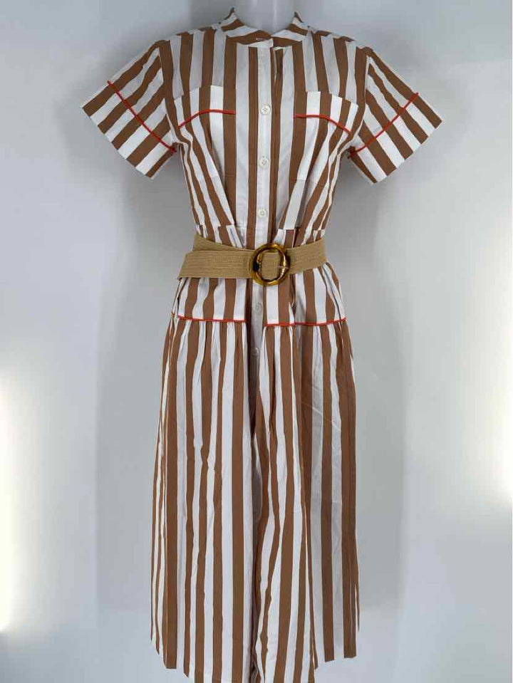 Size XXS CROSBY Brown Print Dress