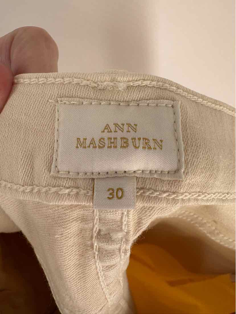 Size 30 ANN MASHBURN Cream Pants