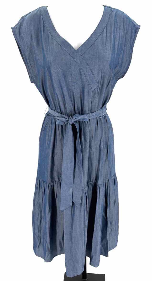 Size 10 LESLIE FAY Navy Chambray Dress