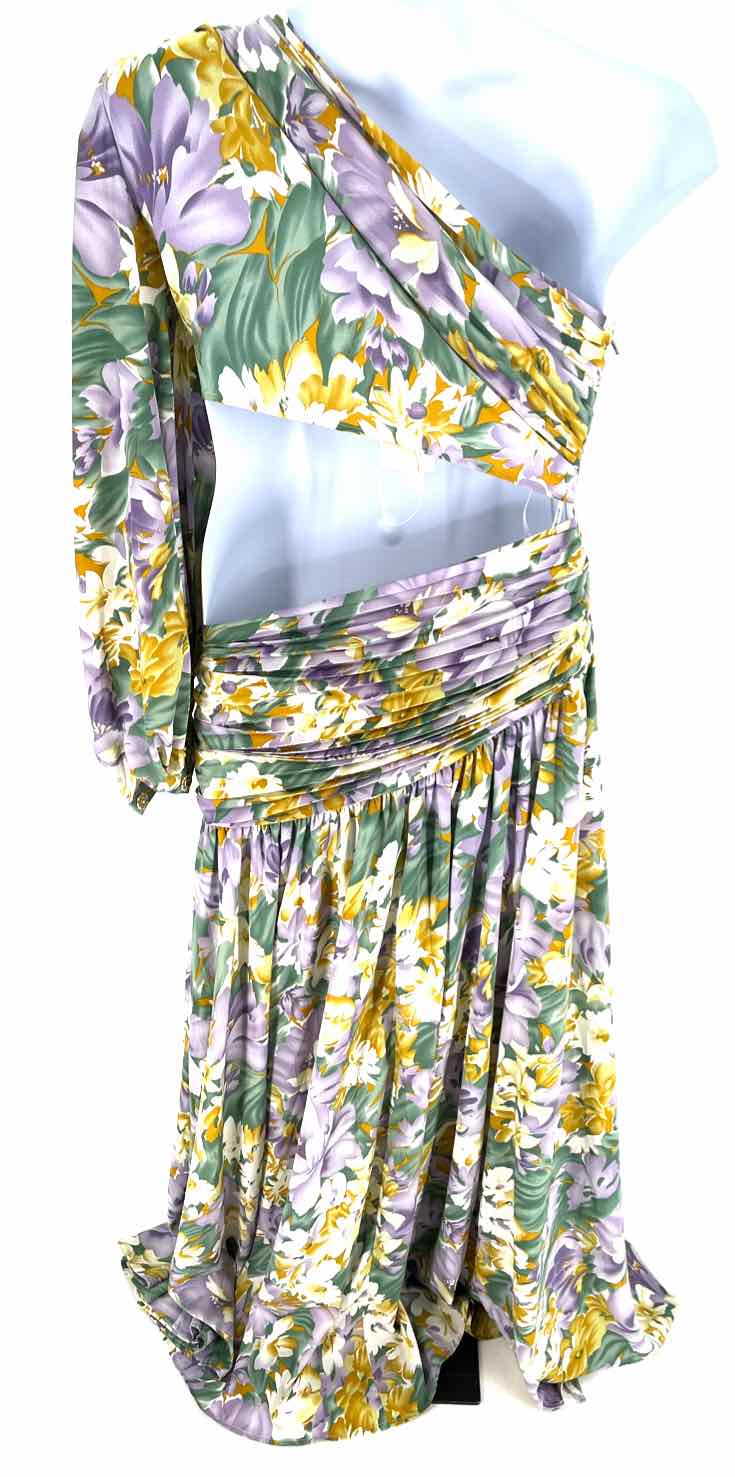 Size XL Purple Print Dress