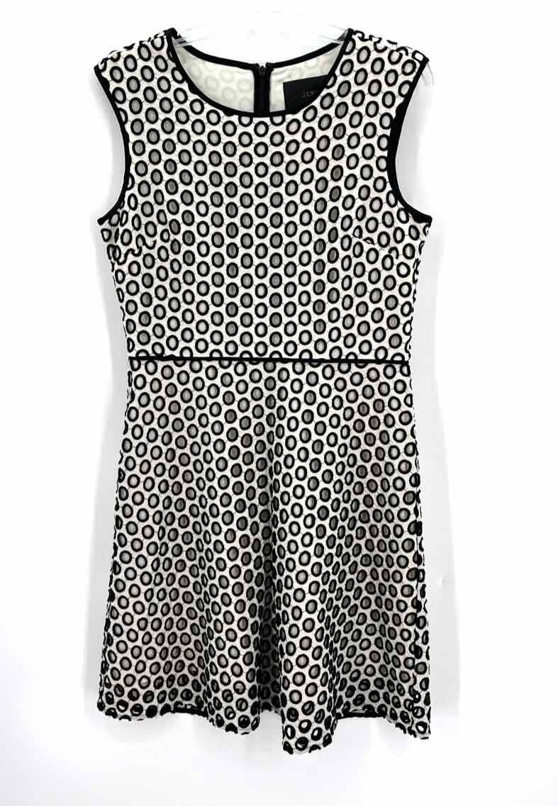 Size 8 J Crew Black/White Dress