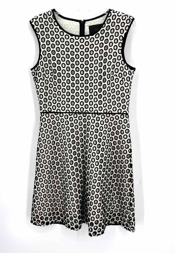 Size 8 J Crew Black/White Dress