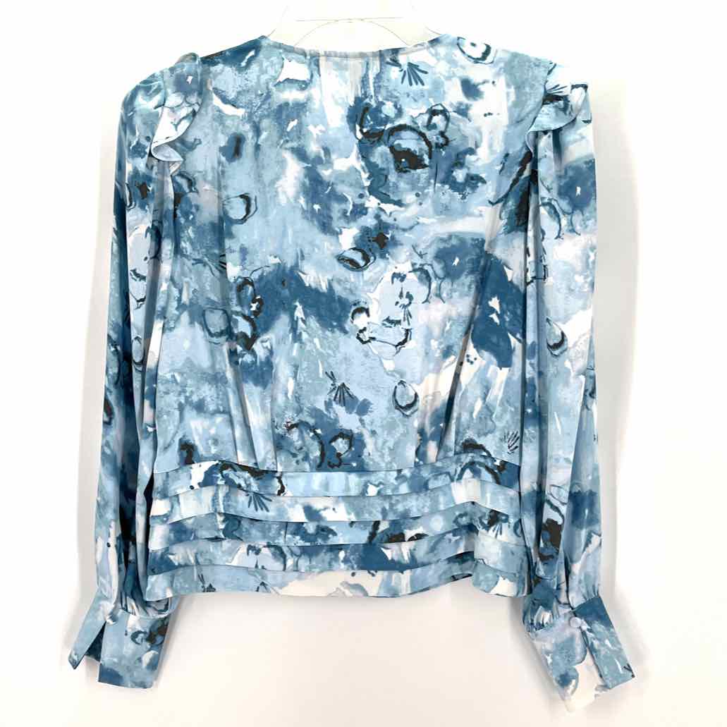 Size 2 White House Black Market Blue Shirt