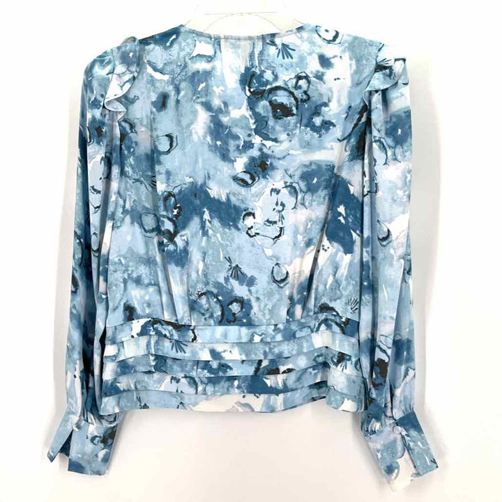 Size 2 White House Black Market Blue Shirt