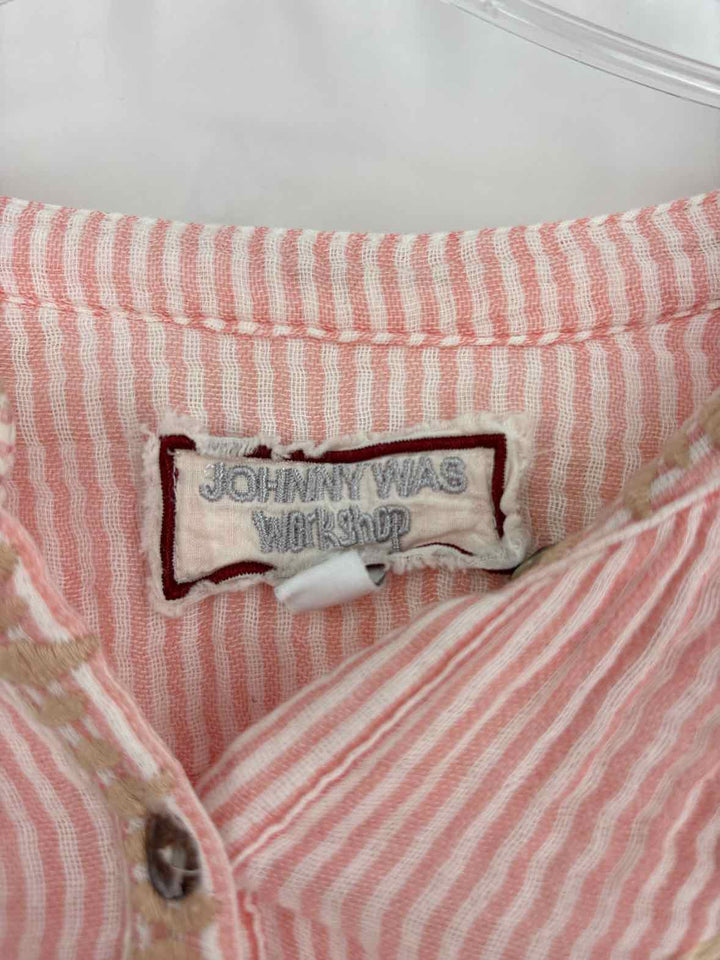 Size L Johnny Was PINK PRINT Shirt
